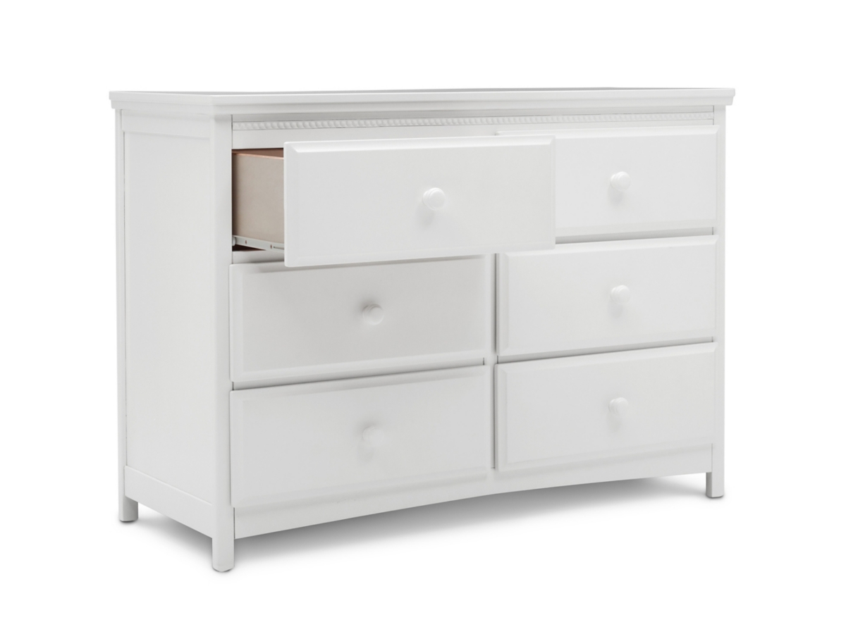 Delta Children Emerson 6 Drawer Dresser, Bianca White, , large