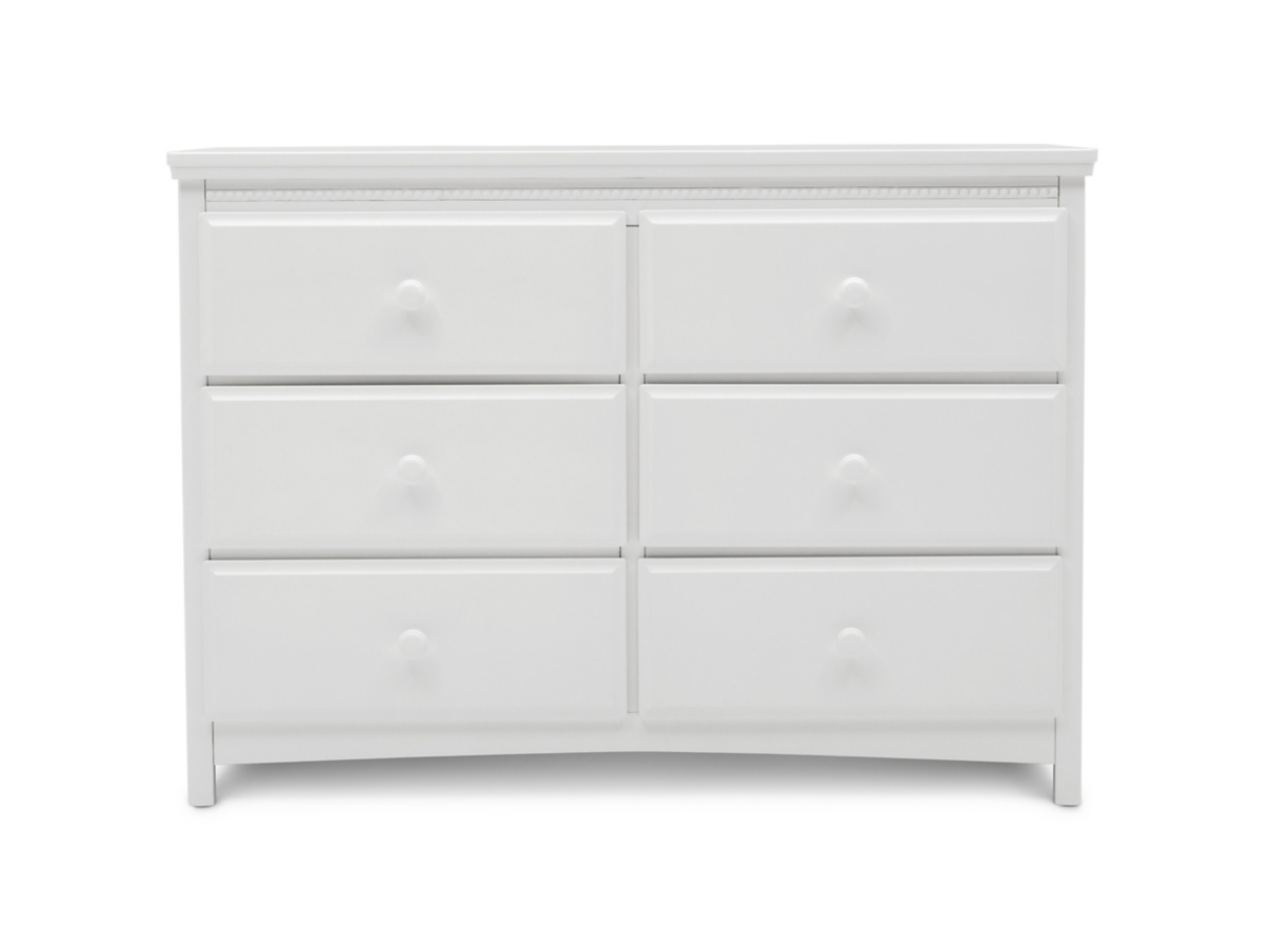 Delta Children Emerson 6 Drawer Dresser, Bianca White, , large