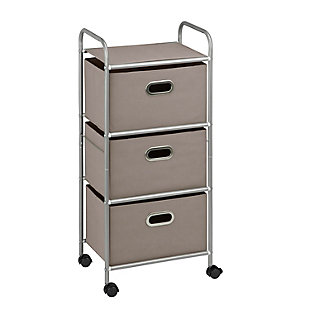 Honey-Can-Do 3 Drawer Rolling Cart, Gray, large