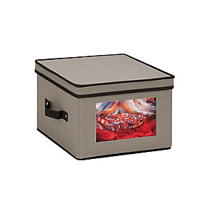 Honey-Can-Do 12x12 Window Storage Box, Gray, rollover