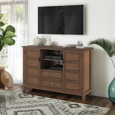 B600002554 Burlington 54 TV Stand, Rustic Aged Brown sku B600002554