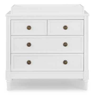 Children's dresser with outlet changing table