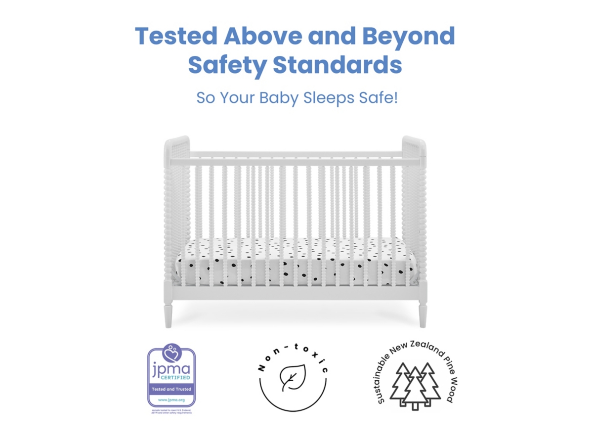 Delta Children Saint 4-in-1 Convertible Crib, Bianca White, large