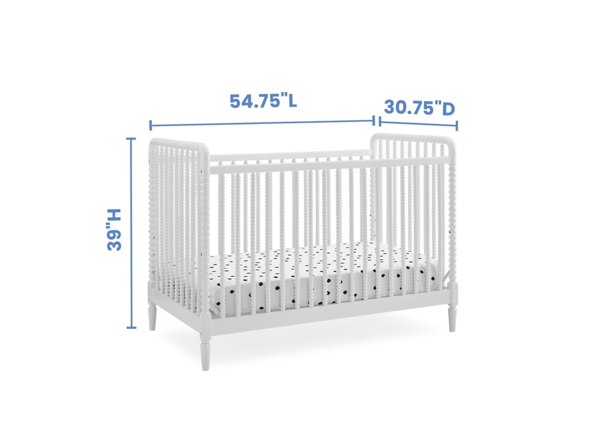 Delta Children Saint 4-in-1 Convertible Crib, Bianca White, large