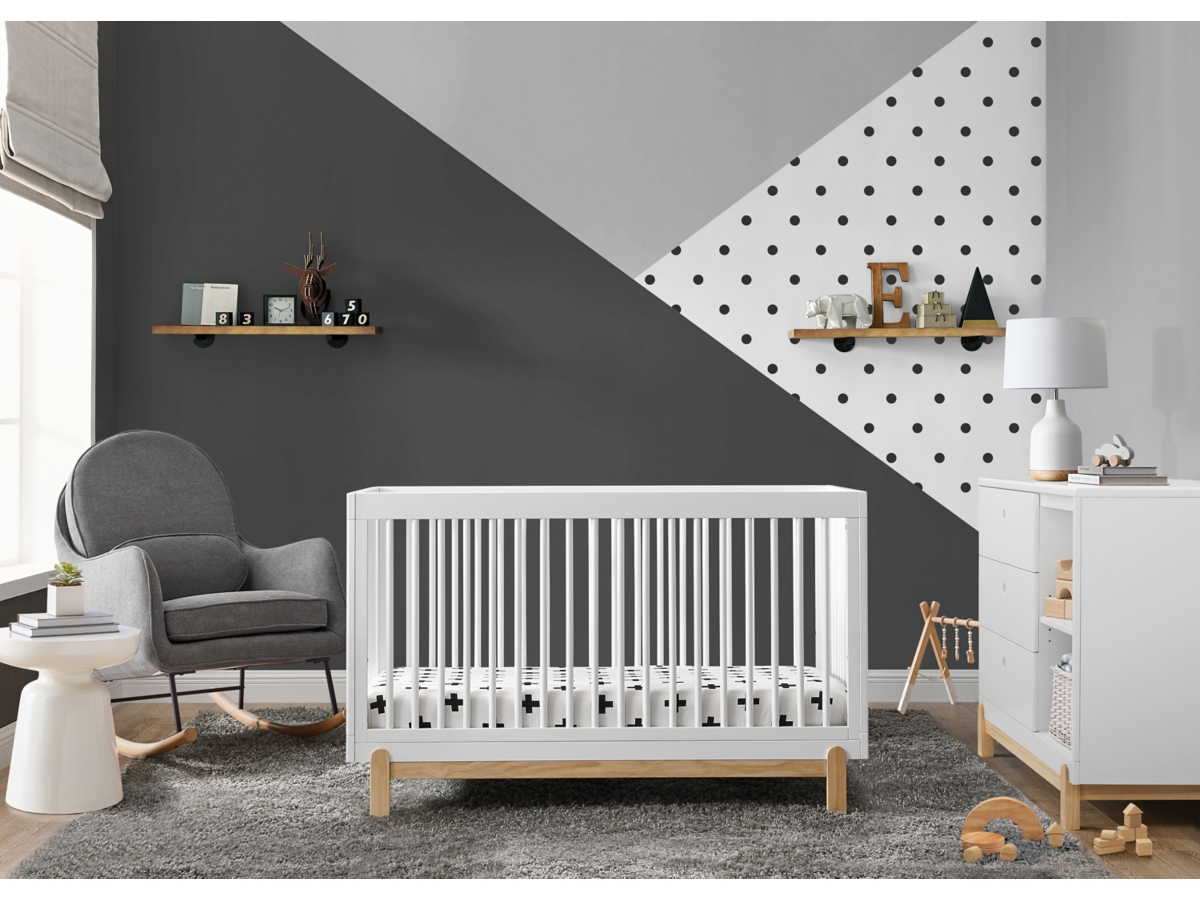 Delta Children Delta Children Poppy 4-in-1 Convertible Crib, Bianca White, large