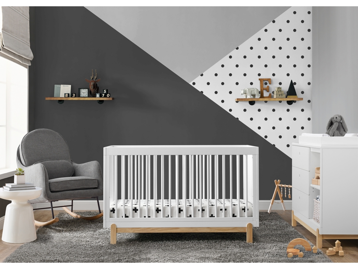 Delta Children Delta Children Poppy 4-in-1 Convertible Crib, Bianca White, large