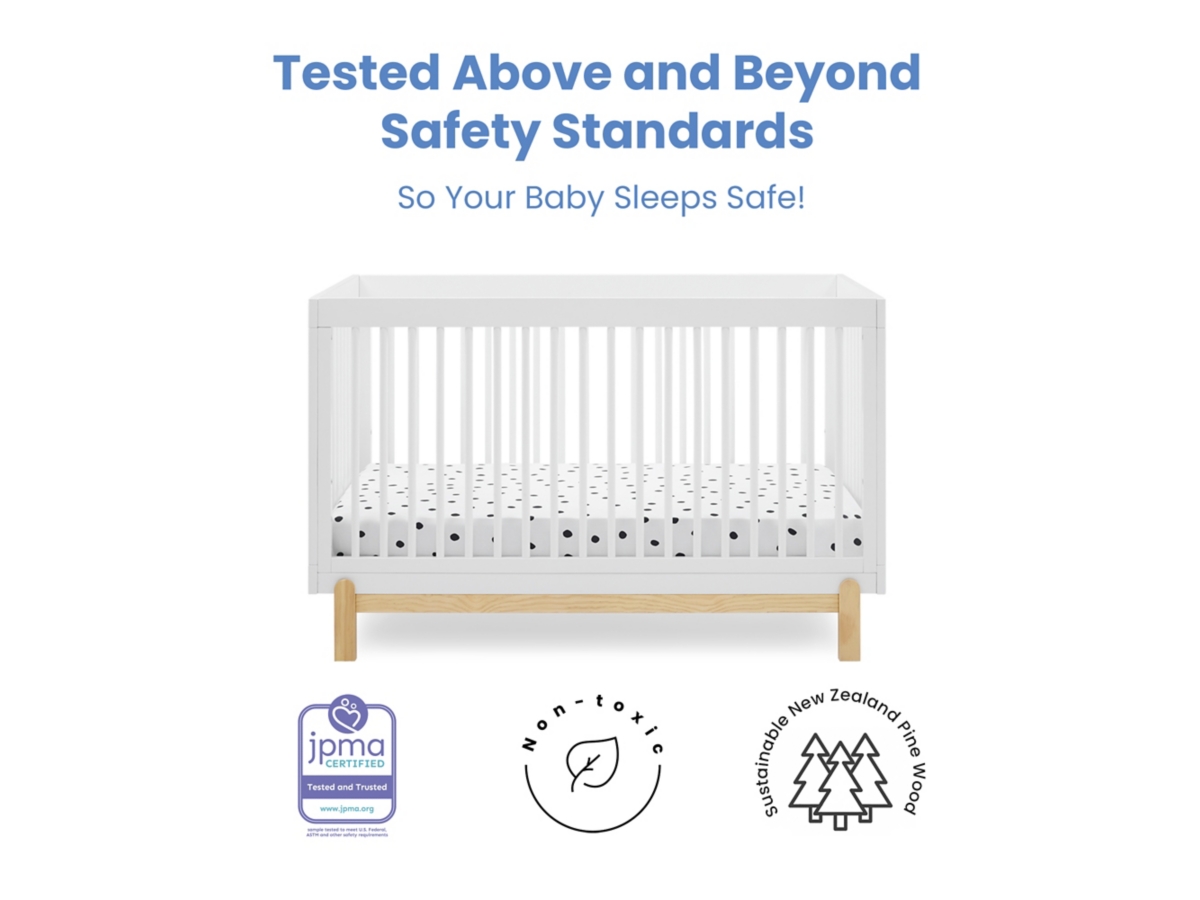 Delta Children Delta Children Poppy 4-in-1 Convertible Crib, Bianca White, large