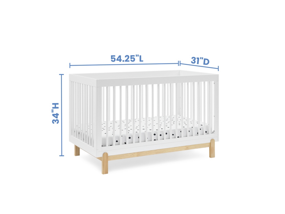 Delta Children Delta Children Poppy 4-in-1 Convertible Crib, Bianca White, large