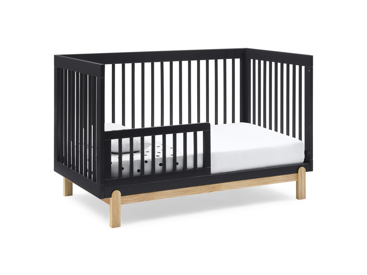 Delta Children Poppy 4-in-1 Convertible Crib, Midnight Gray/Natural, large