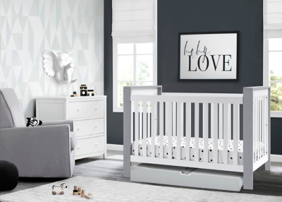 Delta 4 in 1 best sale crib gray