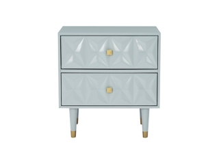 Linon Geo Texture 2 Drawer Nightstand