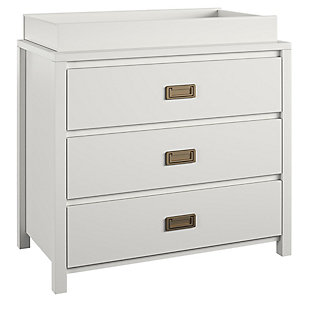 Little Seeds Monarch Hill Haven 3 Drawer White Changing Dresser, , large