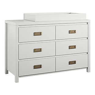 Little Seeds Monarch Hill Haven 6 Drawer White Changing Dresser, , large