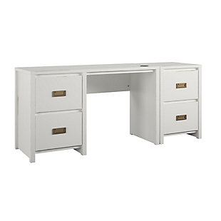 Little Seeds Monarch Hill Haven Single Pedestal Desk and Nightstand, , large