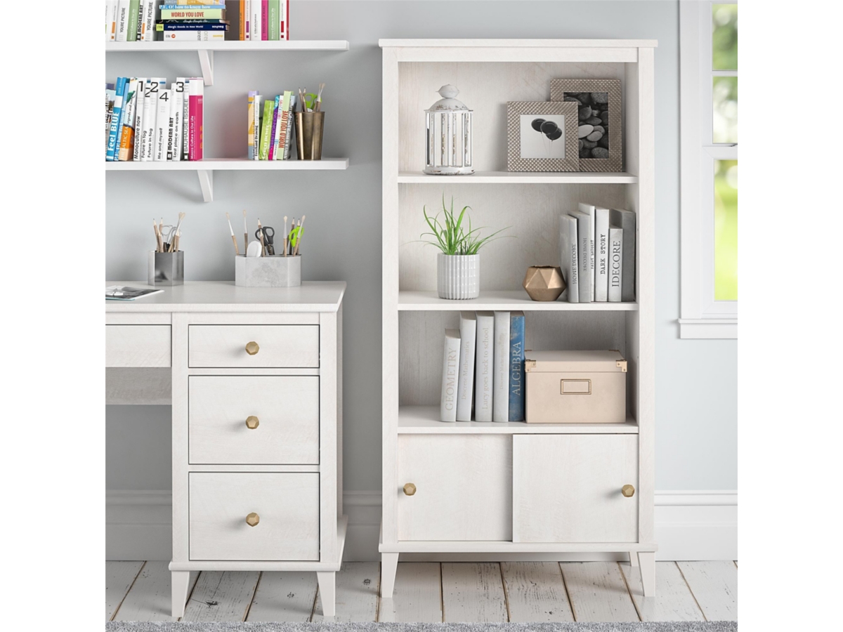 Ashley white bookshelf discount