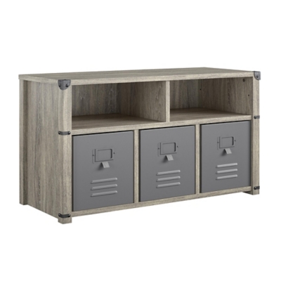 Little Seeds Nova Bedroom Storage Bench, Gray Oak, , large