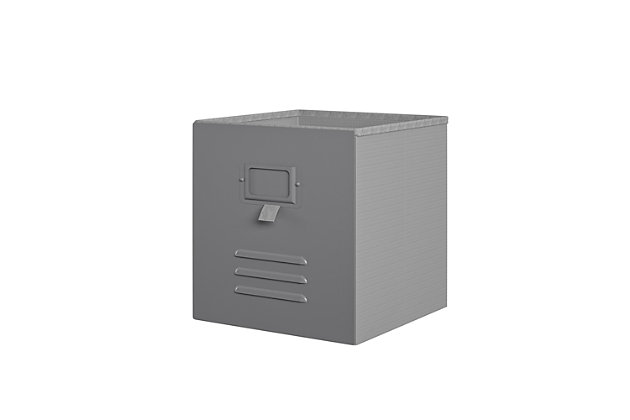 Your little man is growing up. Though we can’t give you a way to pause his rapid growth, we can offer you storage bins that will meet his cool and grown up criteria – The Little Seeds Nova Metal Locker Storage Bins.Made from non-woven fabric with metal locker style fronts | Pack includes 3 bins | 1 year limited warranty | Each bin holds up to 15 lbs.  dimensions: 11.02”h x 10.51”w x 10.51”d