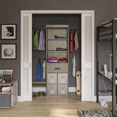 60 W - 96 W Wire Closet Organizer Kit with Shoe Shelf