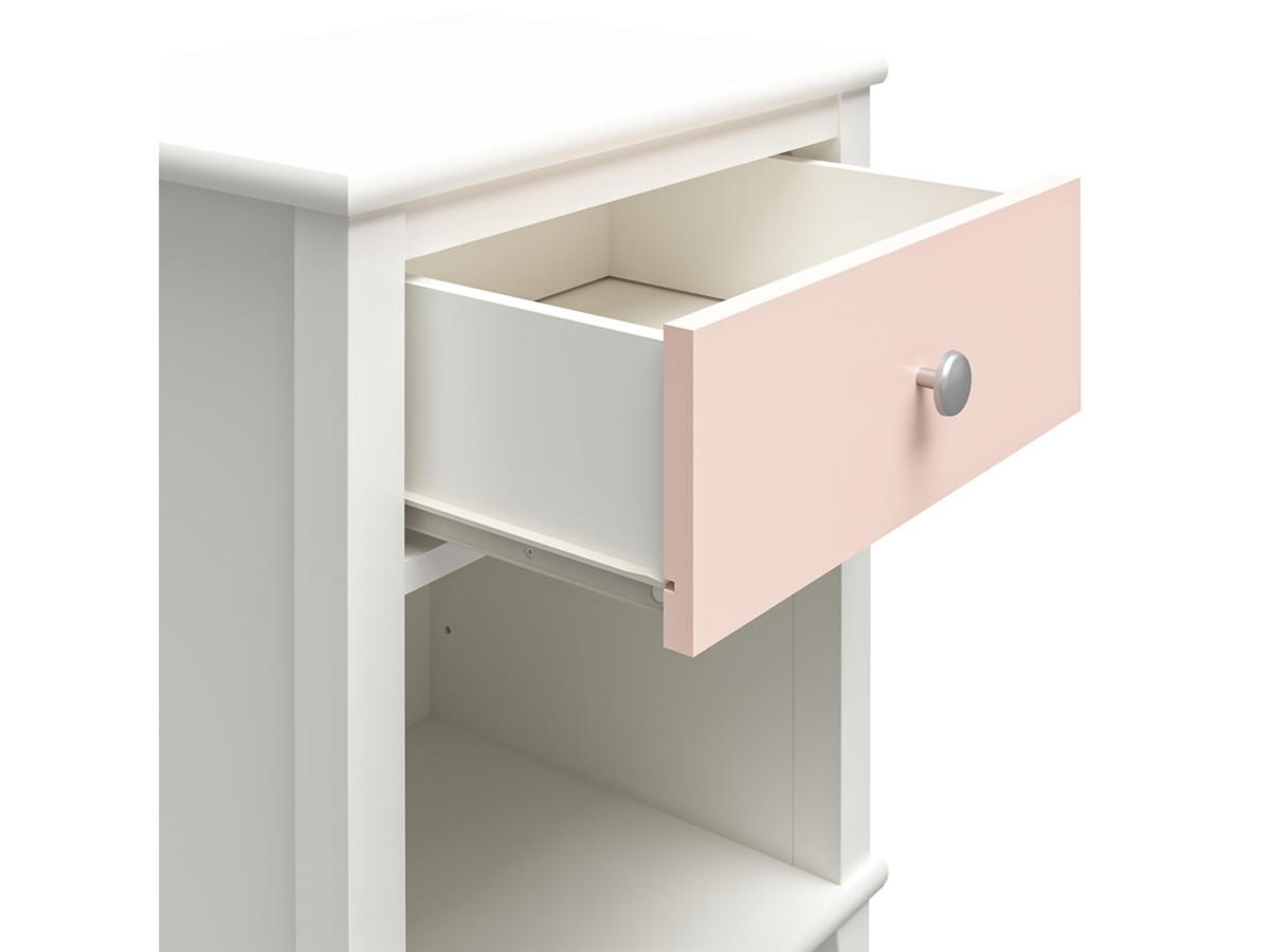 Little Seeds Monarch Hill Poppy Peach and White Nightstand, Peach, large