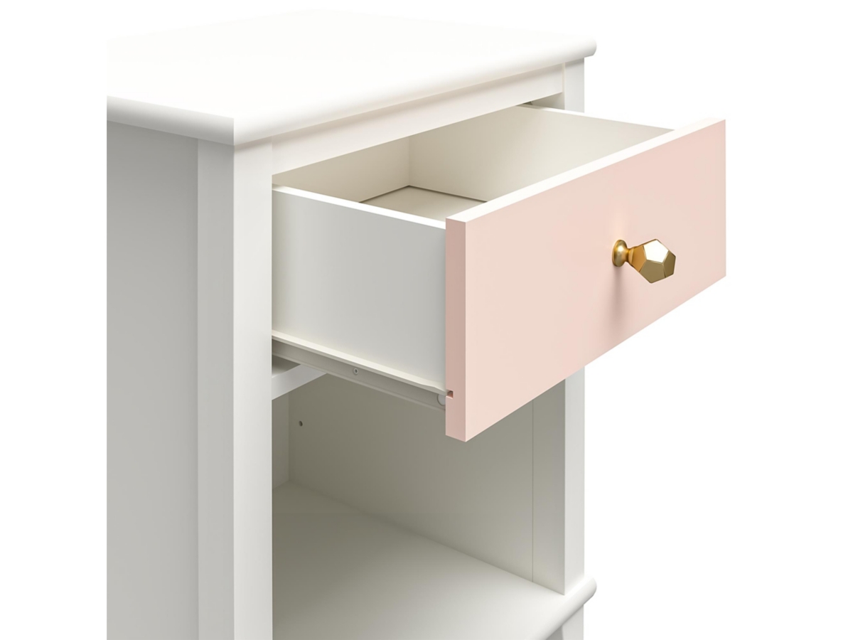 Little Seeds Monarch Hill Poppy Peach and White Nightstand, Peach, large