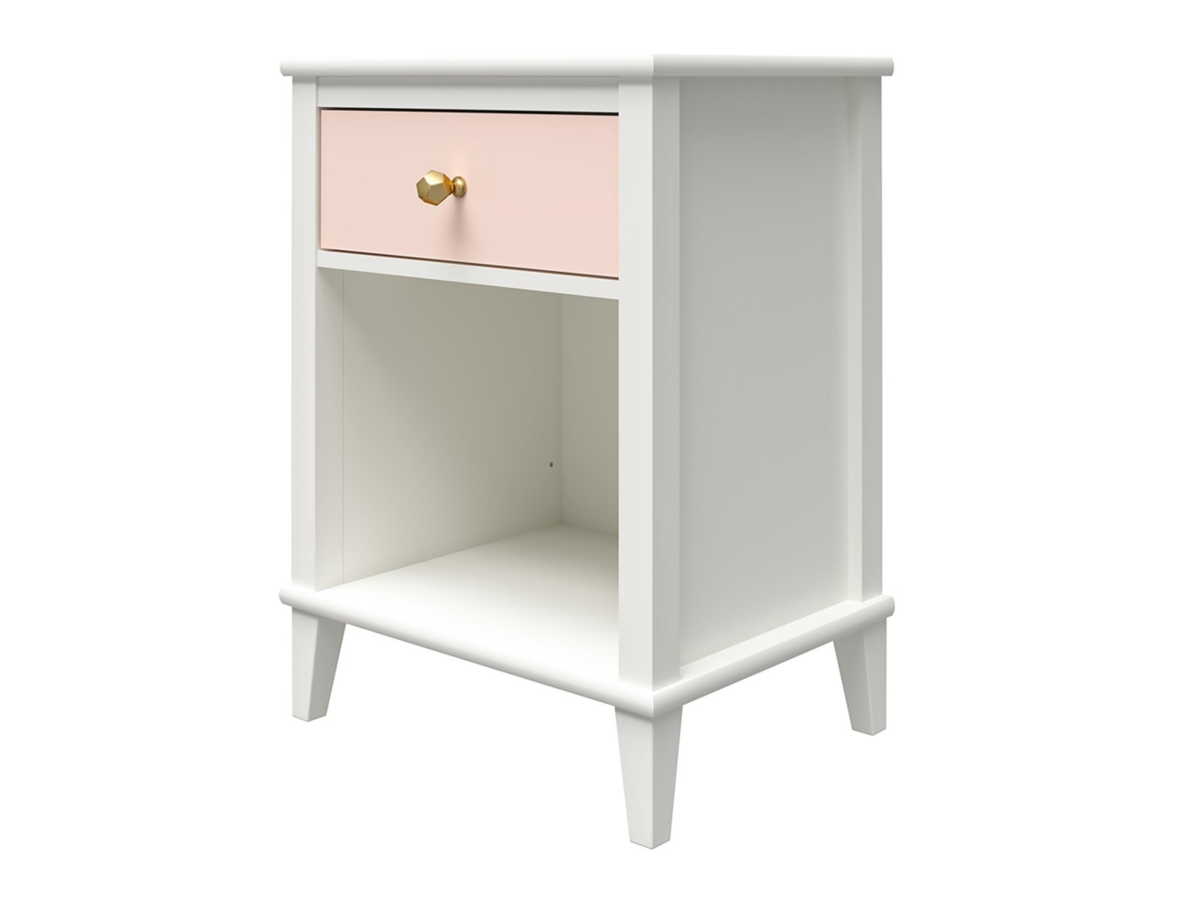 Little Seeds Monarch Hill Poppy Peach and White Nightstand, Peach, large