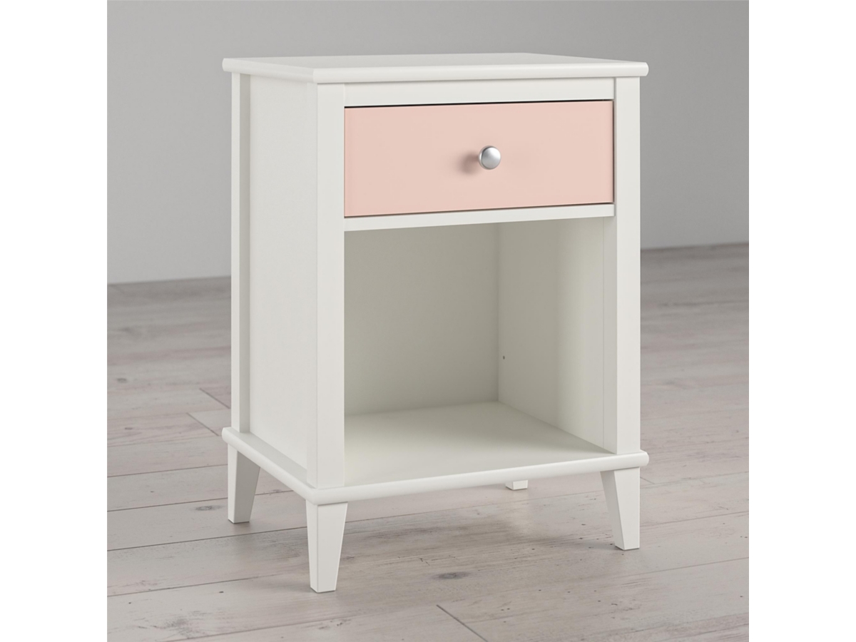 Little Seeds Monarch Hill Poppy Peach and White Nightstand, Peach, large