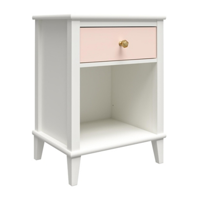 Little Seeds Monarch Hill Poppy Peach and White Nightstand, Peach, large
