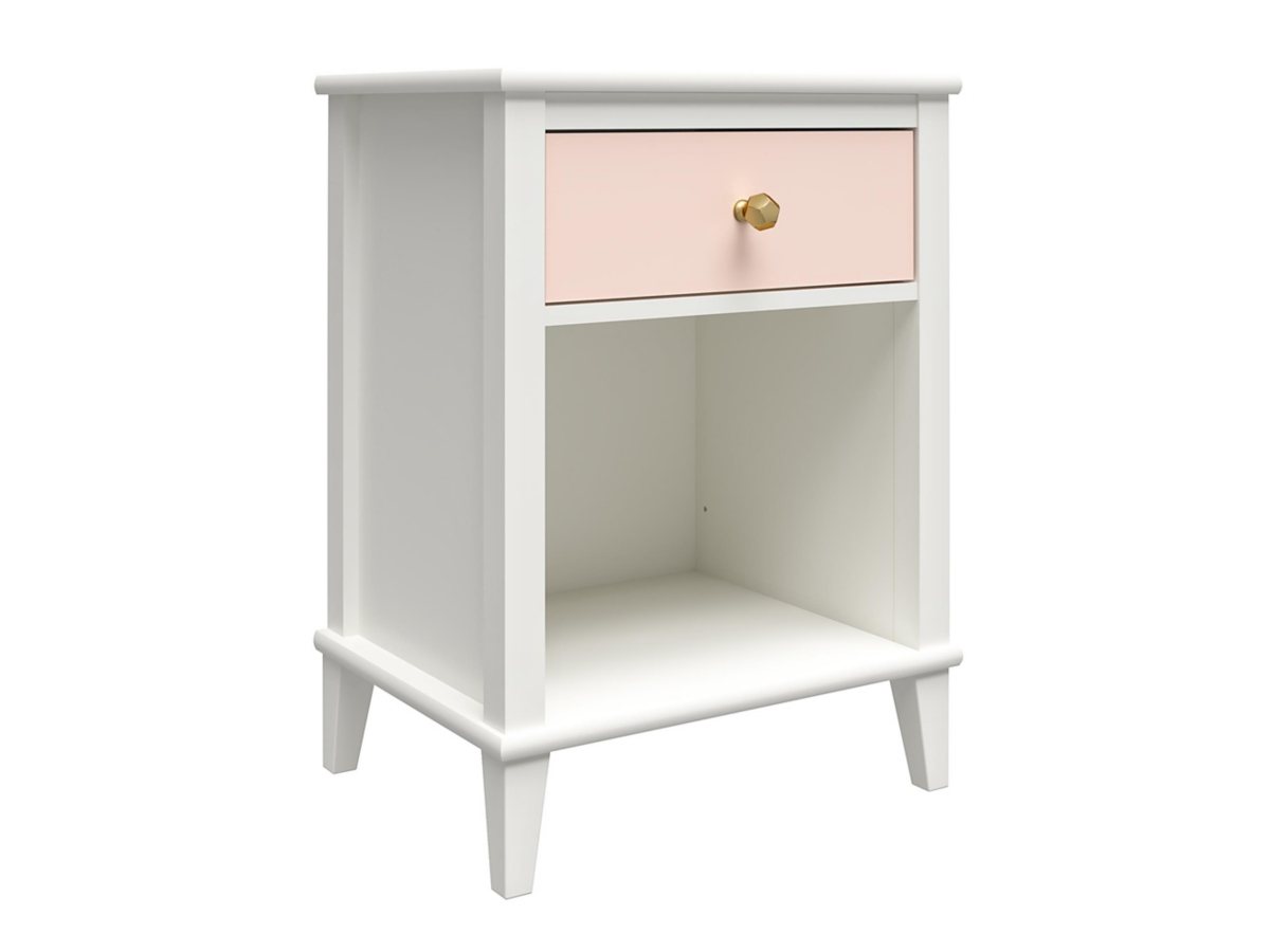 Little Seeds Monarch Hill Poppy Peach and White Nightstand, Peach, large