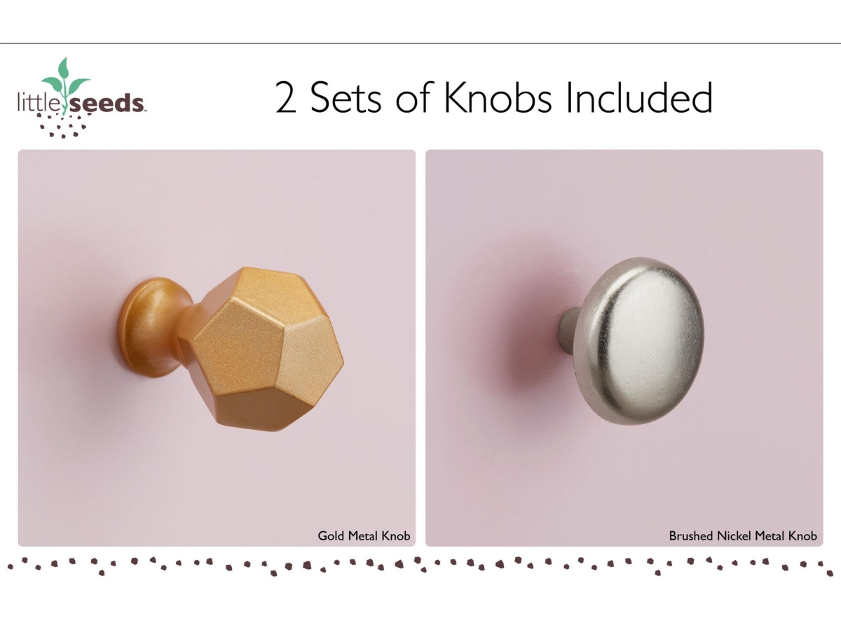 Little Seeds Monarch Hill Poppy Peach and White Nightstand, Peach, large