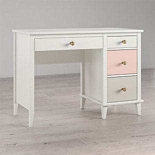 Little Seeds Monarch Hill Poppy Kids Peach and Taupe Desk, Peach/Taupe, rollover
