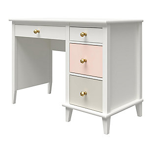 Little Seeds Monarch Hill Poppy Kids Peach and Taupe Desk, Peach/Taupe, large