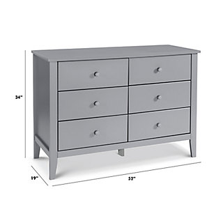 Changing station now. Big-kid dresser later.  The Morgan 6-drawer dresser is designed so you can add a convenient changing tray during the baby years. Its decidedly clean profile looks right at home, whether your style is farmhouse or contemporary. With its spacious drawers, it's a welcome addition in the nursery and will work wonders in the bedroom as your little one grows. Coordinates with the Morgan crib and Morgan 3-drawer dresser.DURABILITY: 6 spacious drawers that can hold all the adorable baby clothes, blanket, and more. We've built this dresser with features like additional corner blocks to make it sturdier and long-lasting | VERSATILE DESIGN: Changing station now. Big kid dresser later! This dresser is designed so that you can add a DaVinci changing tray (#M0619) to use as a convenient changing station during the baby years. | SMOOTH GLIDE: Euro drawer glides make opening the drawers easy even when your hands are full with your baby | ROUNDED WOODEN KNOBS: This dresser features stylish, wooden knobs that are rounded to prevent injuries when your baby starts crawling and walking around | EASY ASSEMBLY: We've done the hardest part for you! Drawer glides come pre-assembled so that you can put your dresser together more quickly and start enjoying your nursery sooner | QUALITY MATERIAL: Made of solid sustainable New Zealand pinewood and TSCA compliant engineered wood -only the best for your baby | FOR YOUR BABY'S SAFETY: Say goodbye to toxic chemicals! Finished in a non-toxic multi-step painting process and lead and phthalate safe. Rest assured knowing it meets or exceeds ASTM International and U.S. CPSC safety standards. Stop mechanism and anti-tip kit included for additional safety