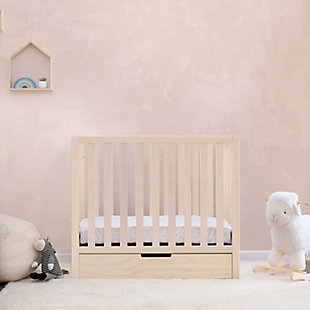 Carter's by Davinci Carter's by Davinci Colby 4-in-1 Convertible Mini Crib With Trundle, Washed Natural, large