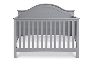 The Nolan 4-in-1 Convertible Crib is a clever combination of a classic Americana design and romantic farmhouse styling. The Nolan highlights a contemporary shiplap-style planked headboard framed by traditional curved-top molding. Four mattress levels allow you to adjust the mattress height as your baby begins to sit and stand. The crib easily converts to a toddler bed, daybed and full-size bed for use long past the nursery years. It coordinates with the Morgan 3-drawer dresser and 6-drawer dresser for a beautifully equipped ensemble.Made of sustainable wood and engineered wood | Mattress platform offers four adjustable height options to accommodate your growing baby | Greenguard gold certified; tested for over 10,000 chemicals | Finished in a non-toxic multi-step painting process; lead and phthalate safe | Exceeds astm and cpsc safety standards | Converts to toddler bed, daybed and full-size bed | Toddler bed conversion kit (m3099) and full-size bed conversion kit (m5789) sold separately | Fits standard size crib mattress (sold separately) | Assembly required