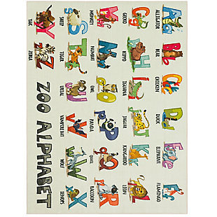 Mohawk Prismatic Alphabet Zoo Kids 8' x 10' Area Rug, , large