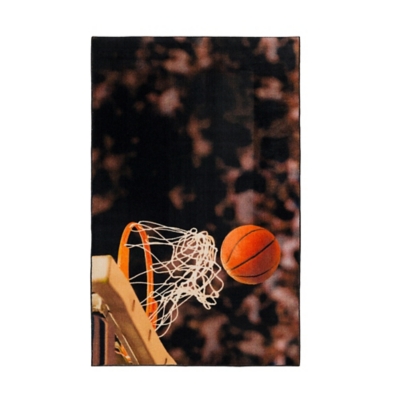 Mohawk Prismatic Basketball Hoop Kids 3'4" x 5' Area Rug, Multi, large