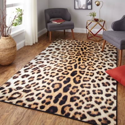 Mohawk Prismatic Cheetah Spots Neutral Kids 5' x 8' Area Rug, Brown, rollover