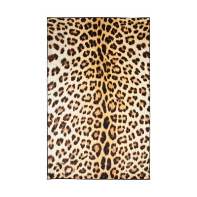 Mohawk Prismatic Cheetah Spots Neutral Kids 5' x 8' Area Rug, Brown, large