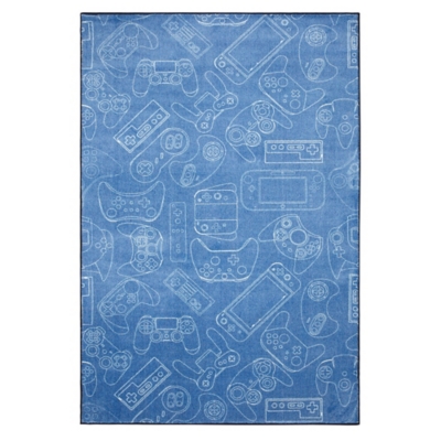 Mohawk Prismatic In Control Denim Kids 3'4" x 5' Area Rug, Light Blue, large