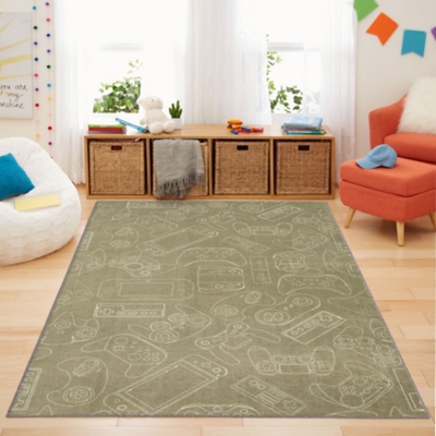 Mohawk Prismatic In Control Grey Kids 3'4" x 5' Area Rug, Gray, rollover