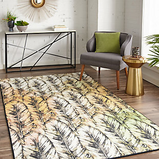 Mohawk Prismatic Painted Feathers Kids 5' x 8' Area Rug, Multi, rollover