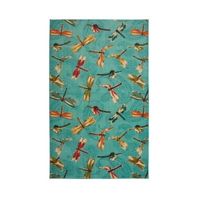 Mohawk Prismatic Summer Dragonflies Aqua Kids 3'4" x 5' Area Rug, Multi, large