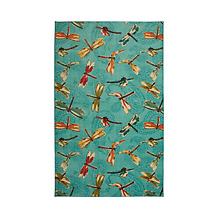 A modern multicolored medley of dragonflies soars over the teal aqua blue colored contemporary canvas of Mohawk Homes Summer Dragon Flies Area Rug. Fun and fresh for kids corners or anywhere you crave a little more color, this whimsical nature inspired design is sure to wake up any space! When it comes to color, the sky is no longer the limit with the infinite possibilities of Mohawk Homes revolutionary Prismatic Collection. Thoughtfully crafted in the U.S.A. in small batches utilizing Mohawk Homes exclusive Precision Dye Injected Printer, the Prismatic Collection is redefining printed rugs, literally one original design at a time. Each style in this collection features superior strength, stain resistance, and a cozy soft touch. Consciously created with EverStrand yarn, Mohawk Homes exclusive premium recycled polyester produced from post-consumer plastic water bottles, this collection offers environmentally friendly options that are as easy on the eyes as they are the world around us.Kids/Tween Collection | Printed Area Rug | Made in the USA | 100% EverStrand
