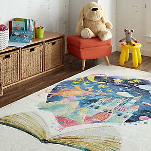 Mohawk Prismatic Tell Me A Story Kids 8' x 10' Area Rug, Goldenrod, rollover