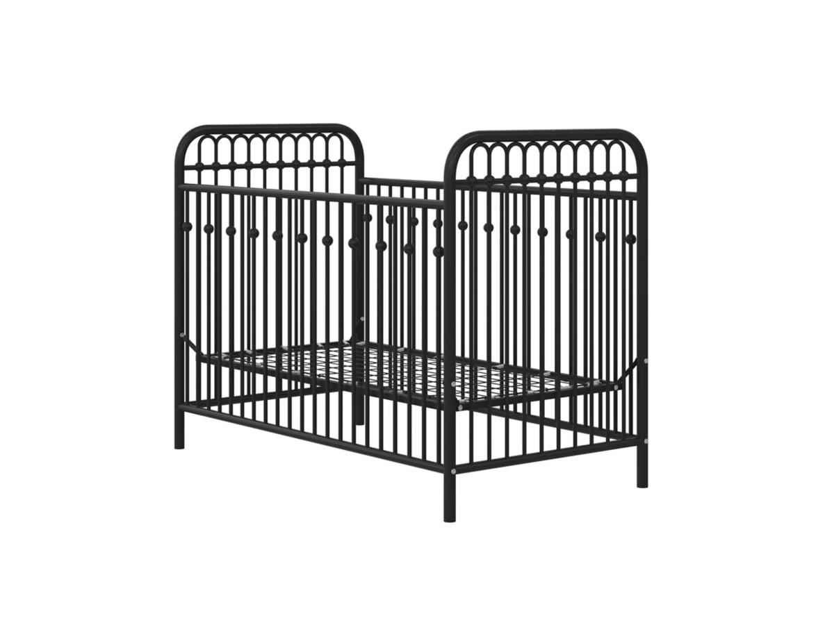 Black metal baby crib online