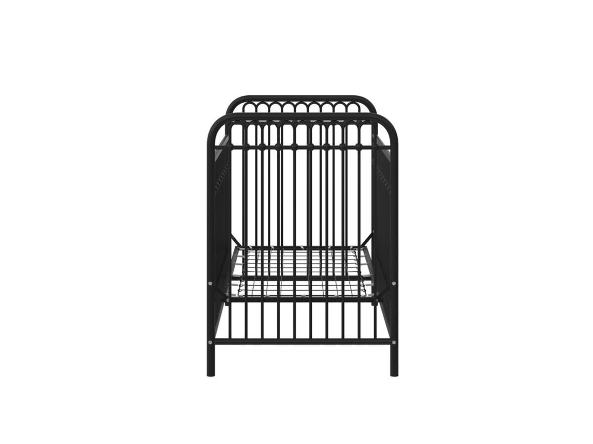 Black metal crib sales