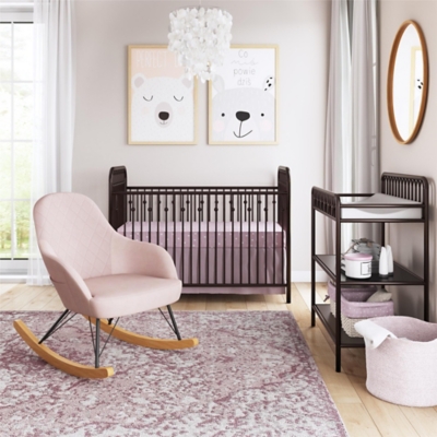 Pink rocking outlet chair for nursery