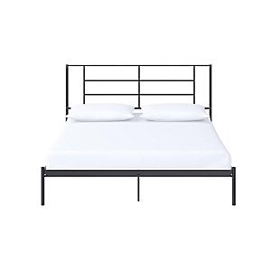 Coralie Metal King Bed, Black, large