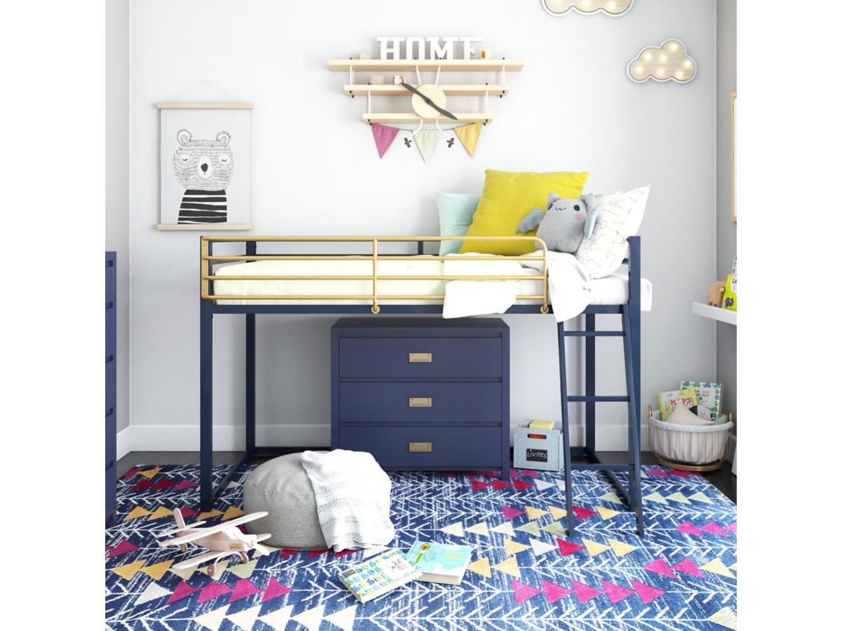 Little Seeds Monarch Hill Haven Twin Metal Junior Loft Bed Ashley