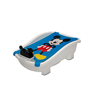 Delta Children Disney Mickey Mouse My First Bubble Bath By – 3-in-1 Newborn To Toddler Bathtub With Sling And Bubble Blower, Blue, rollover